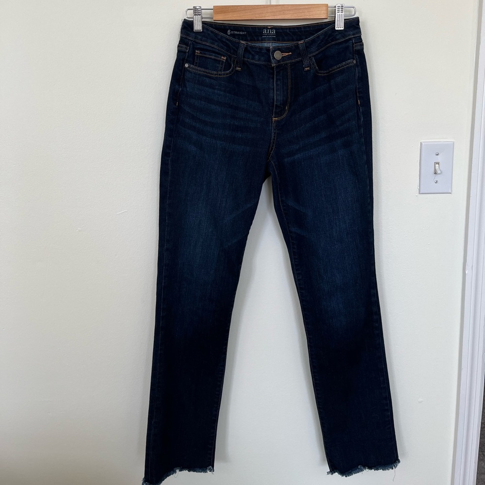 a.n.a Dark Indigo Straight Leg Jeans